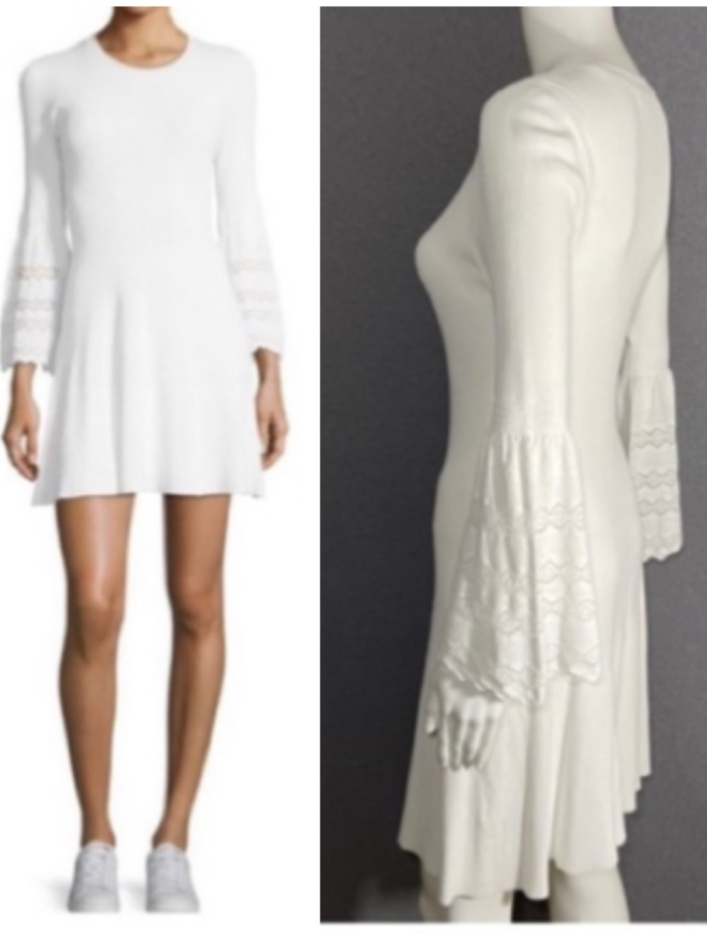 A.L.C. White knit mini dress